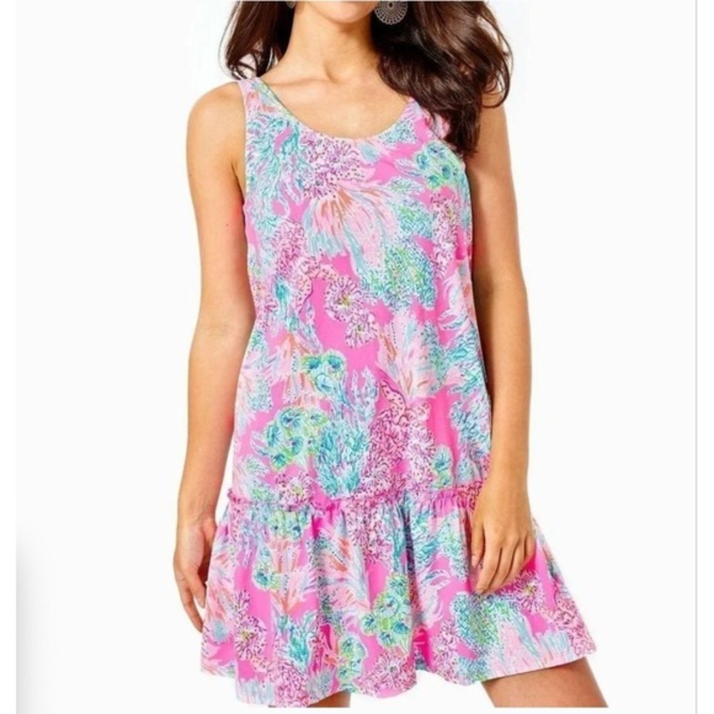 Lilly Pulitzer Skyelar Tank Dress Prosecco Pink Seaing Things‎